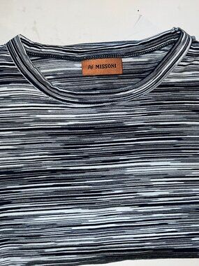 Missoni Space Dyed T-shirt, Men's XL, Black/white, made in Romania, Cotton